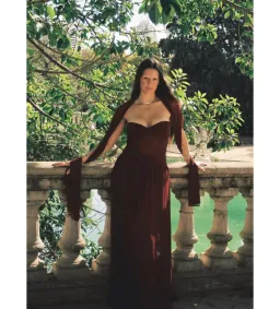 Raphaella Santana Ophelia Dress in Burgundy Size S/AU8 for rent on The Volte - image 1