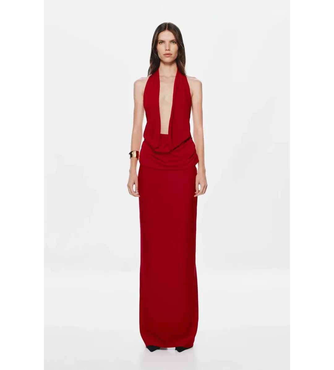 Misha Vanessa Jersey Maxi Dress in Cherry Size XXS/AU4 for rent on The Volte - main image