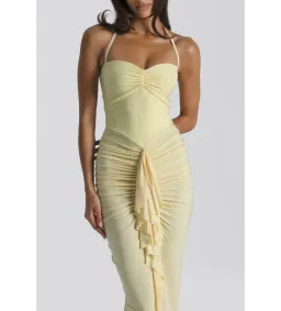 Natalie Rolt Shontae Gown in Lemon Size 0/AU6 for rent on The Volte - image 2