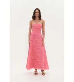 Aje Soundscape Maxi Dress in Guava Pink Size AU6 for rent on The Volte - image 1