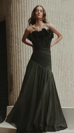 Aje Aquiline Gown in Hunter Green Size 16 for rent on The Volte - image 2