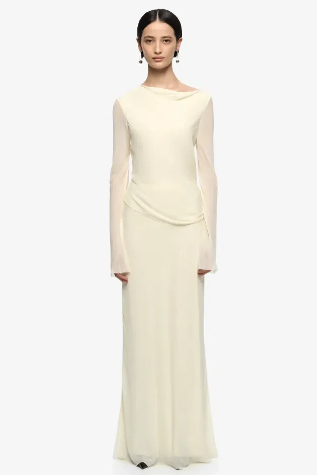 Bec & Bridge AMANDA LONG SLEEVE MAXI DRESS LEMON SORBET Size 6 for rent on The Volte - main image