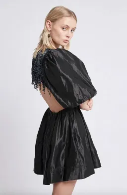 Aje Relic Beaded Dress Black Size 12 for rent on The Volte - image 2