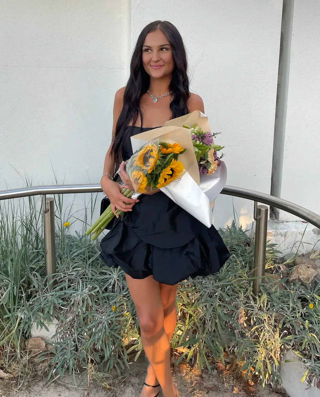 Aje Daybreak Strapless Mini Dress black size 10 for rent on The Volte - main image