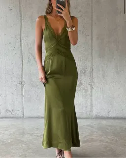 Never Fully Dressed GIANNA DRESS - Occasion wear - olive size 10 for rent on The Volte - image 1