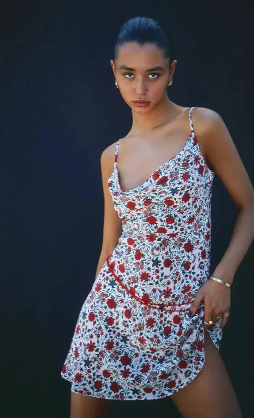 REALISATION PAR THE MONTAGUE MINI DRESS WHITE BATIK FLORAL SIZE 12 for rent on The Volte - main image