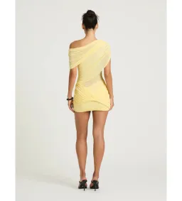 Benni Otto Mini Dress in Lemon Size AU6 for rent on The Volte - image 3