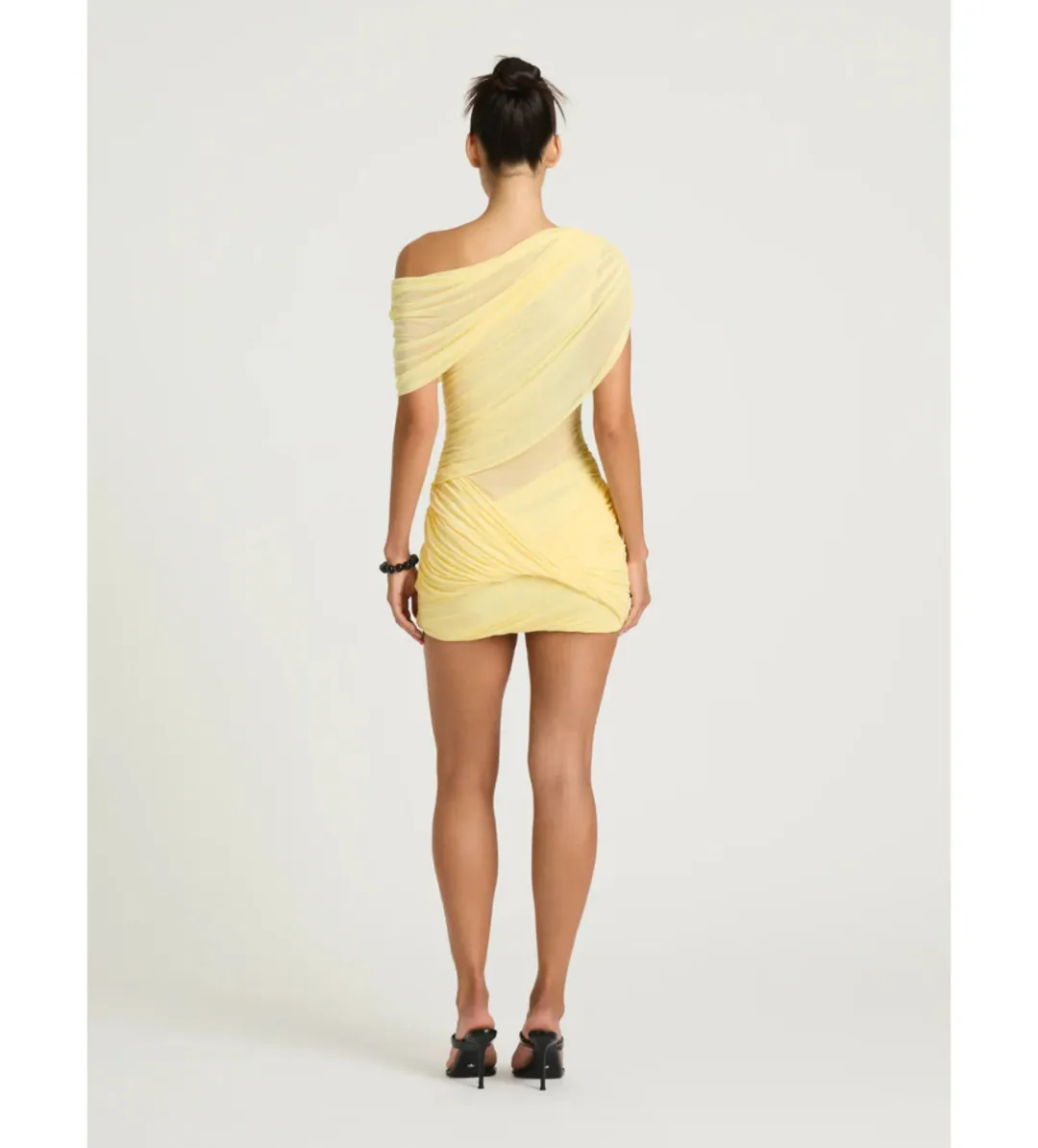 Benni Otto Mini Dress in Lemon Size AU10 for rent on The Volte - main image