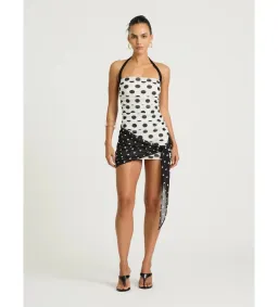 Benni Marnie Mini Dress in Black/White Polka Size AU8 for rent on The Volte - image 1