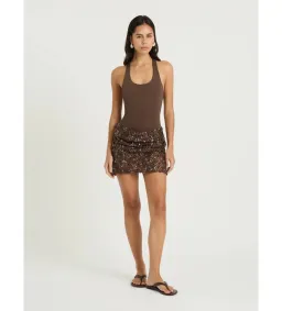 Benni Ariel Mini Dress in Cocoa Size AU6 for rent on The Volte - image 1