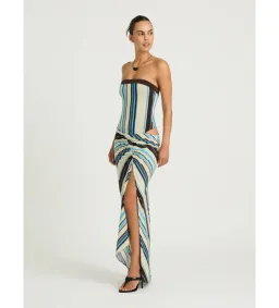 Benni Rumi Strapless Maxi Dress in Ocean Stripe Size AU8 for rent on The Volte - image 3