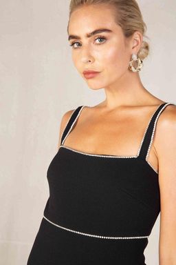 Misha Blake Midi Dress Black Size 8 for rent on The Volte - image 3