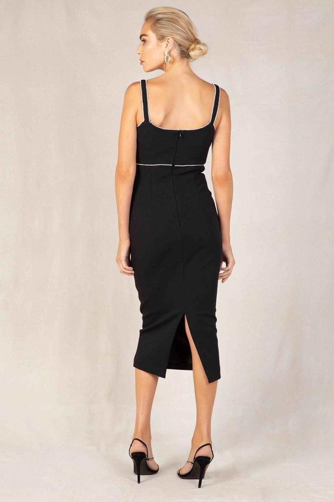 Misha Blake Midi Dress Black Size 8 for rent on The Volte - main image