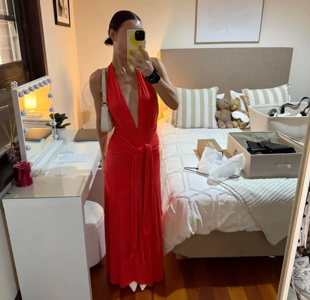 Kookai jasmine maxi dress red SIZE 8 for rent on The Volte - main image