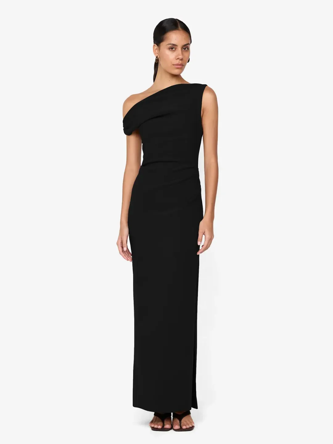 BEC + BRIDGE LEORA ASYM MAXI DRESS BLACK SIZE AU 10 for rent on The Volte - main image