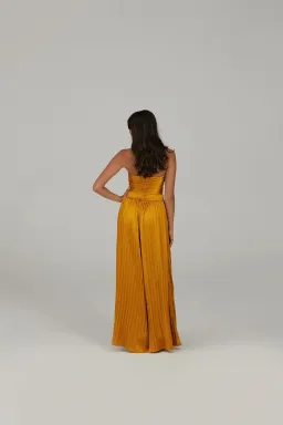 Karna Ramsay Stella Jumpsuit Yellow Gold Size M (AU 10) for rent on The Volte - image 4