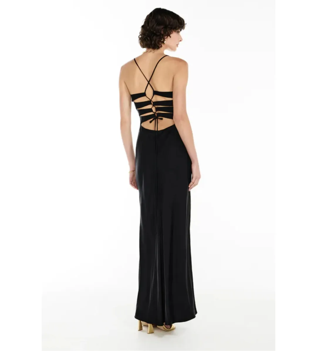 Manning Cartell Time To Shine Slip Dress in Black Size AU4 for rent on The Volte - main image