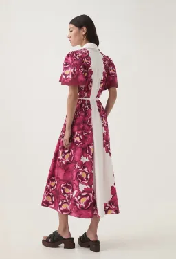 🩷 AJE Fernanda Midi Dress in Bold Blooming Pink Floral - Size 8 AU 🩷 for rent on The Volte - image 3
