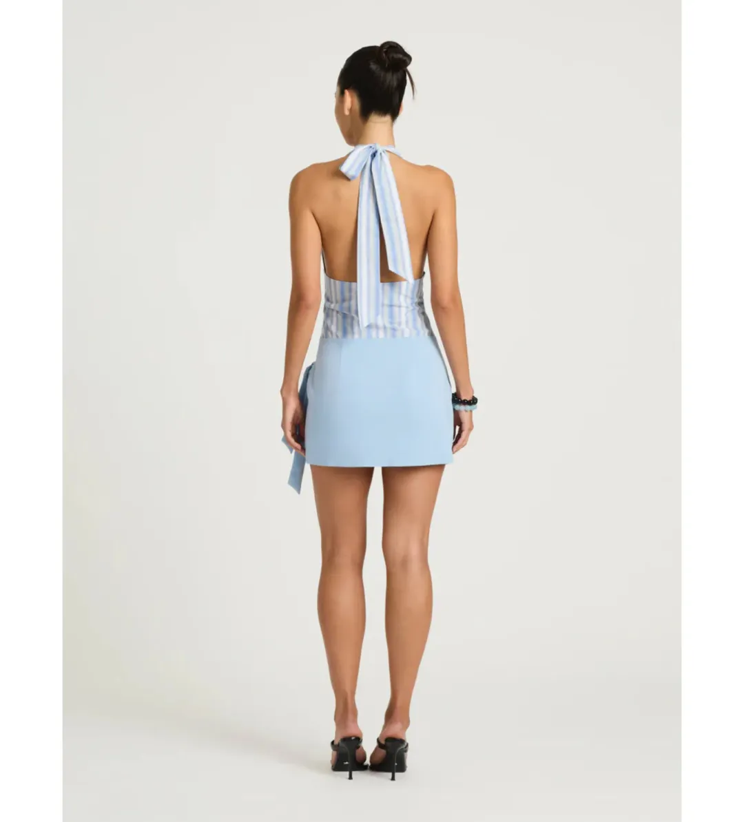 Benni Tiano Mini Dress in Blue Stripe Size AU6 for rent on The Volte - main image