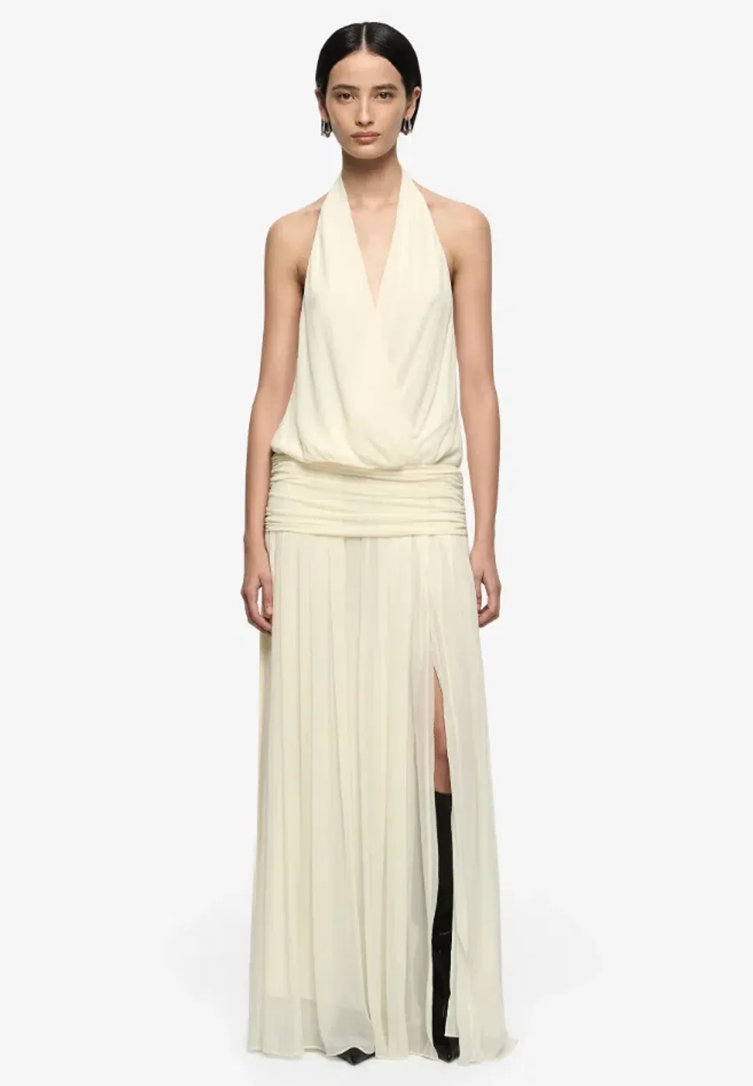 Bec & Bridge JASMIN V MAXI DRESS LEMON SORBET size 8 for rent on The Volte - main image