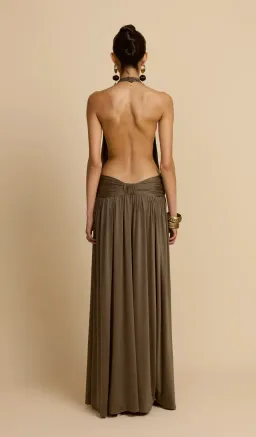 Arcina Ori Santina Dress Khaki - size XS for rent on The Volte - image 6
