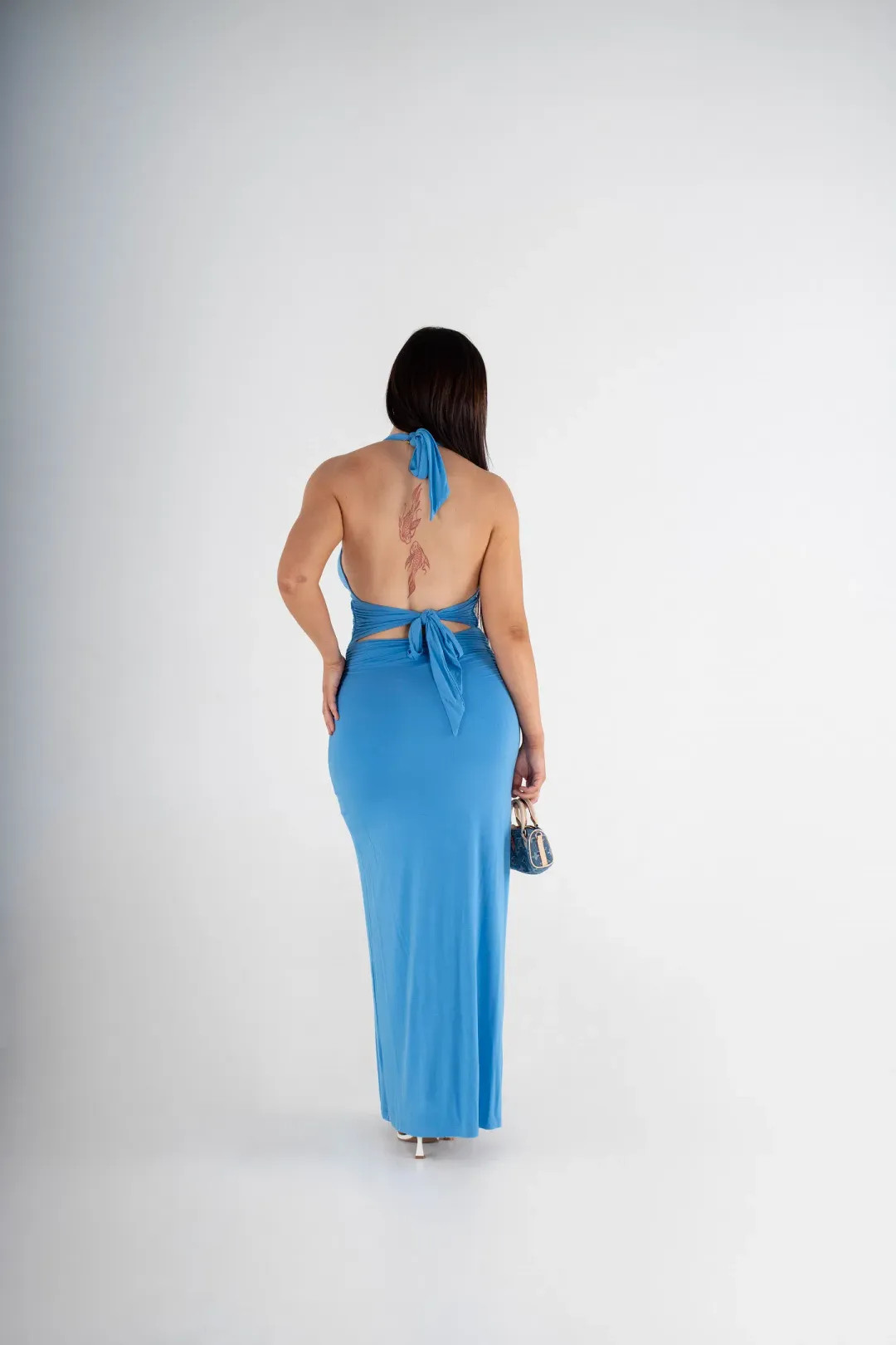 Kookai Leni Maxi Dress Blue for rent on The Volte - main image
