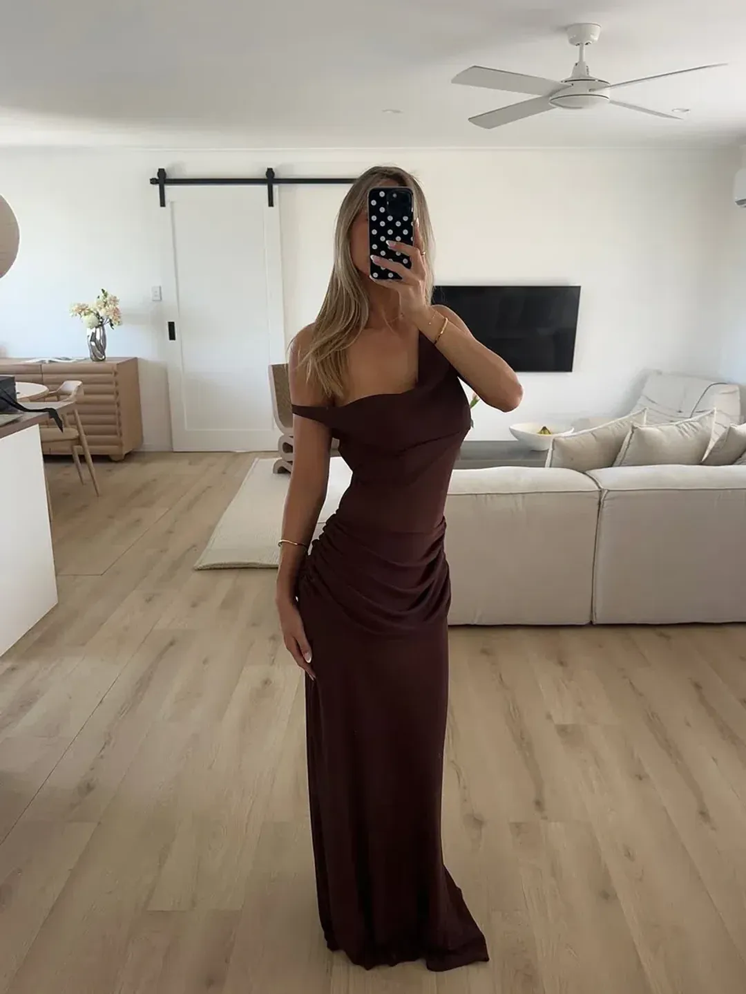 Natalie Rolt Cadence Gown Espresso size 0 for rent on The Volte - main image