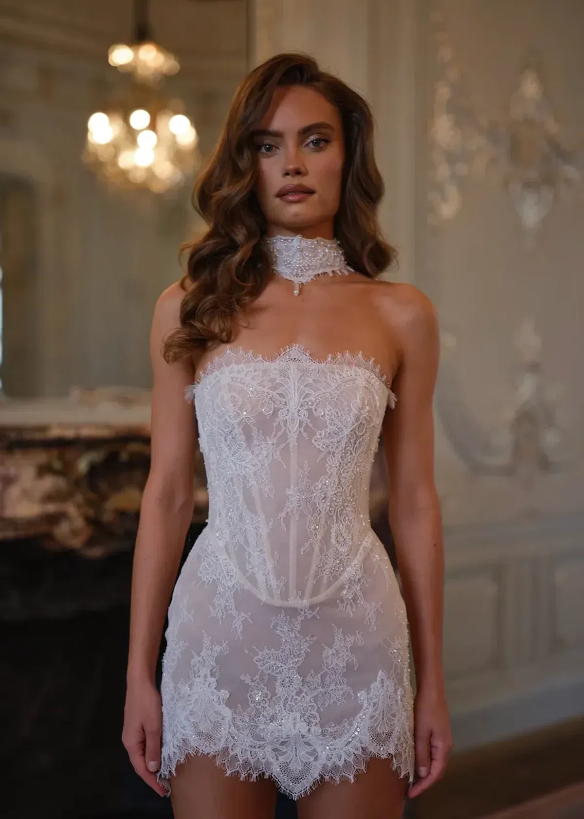 Rosie Etienne Bella Bidal Mini Dress in White Size 6 for rent on The Volte - main image