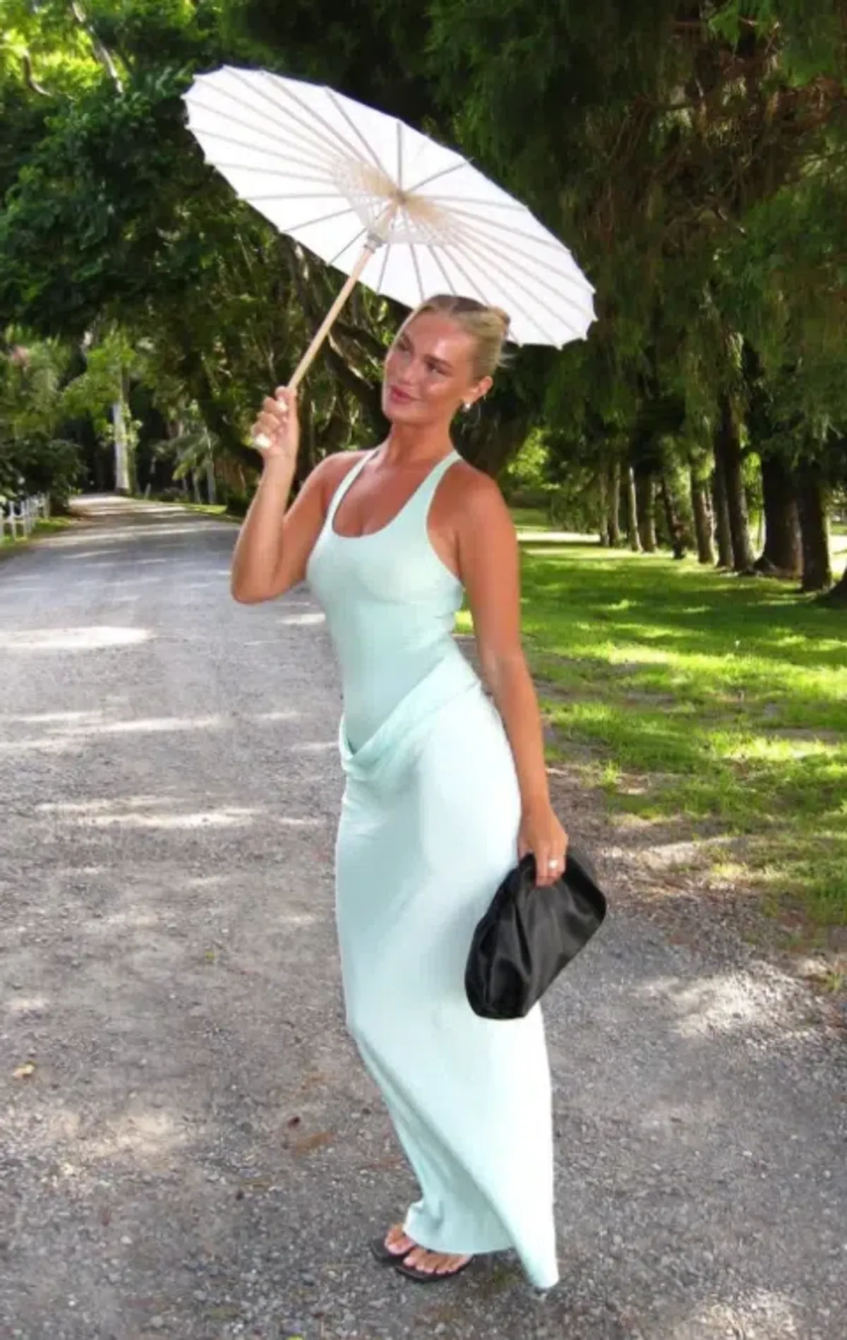 Benni Jade Maxi Dress – Bleached Aqua sz 12 for rent on The Volte - main image