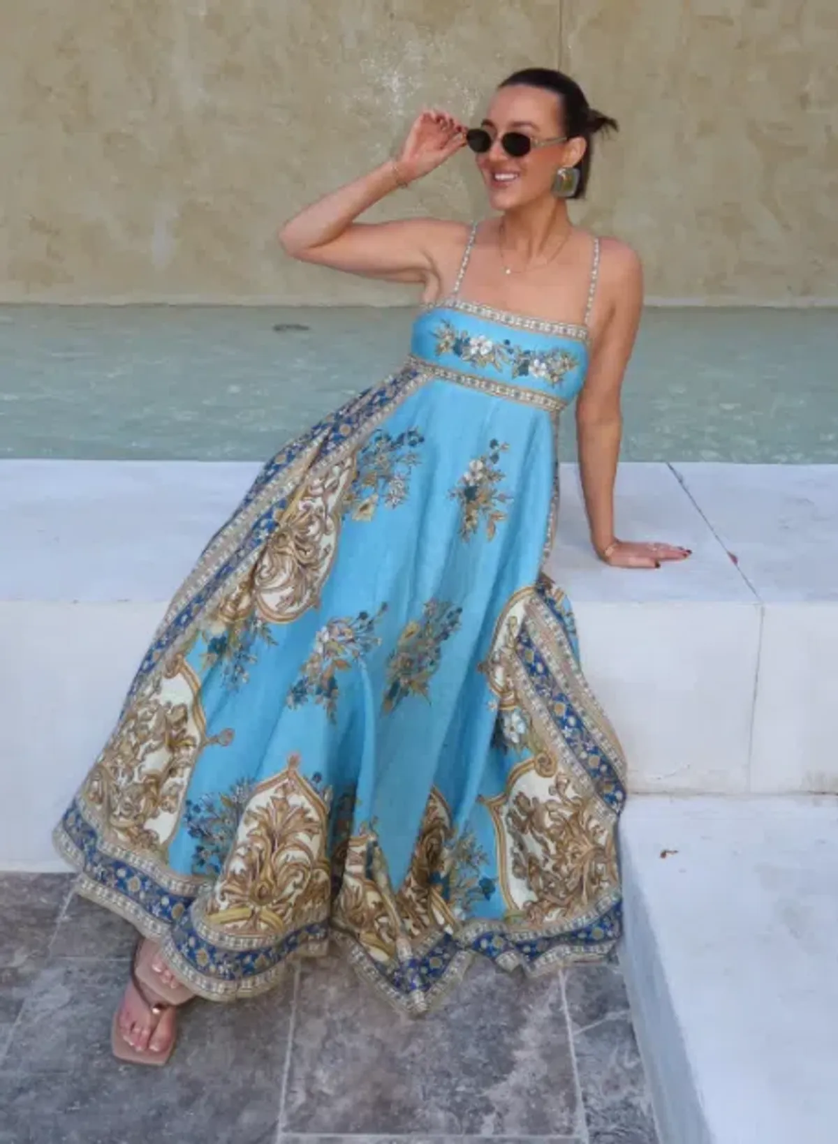 Alèmais x La. Sirena Cassie Exclusive Midi Dress sz 8 for rent on The Volte - main image
