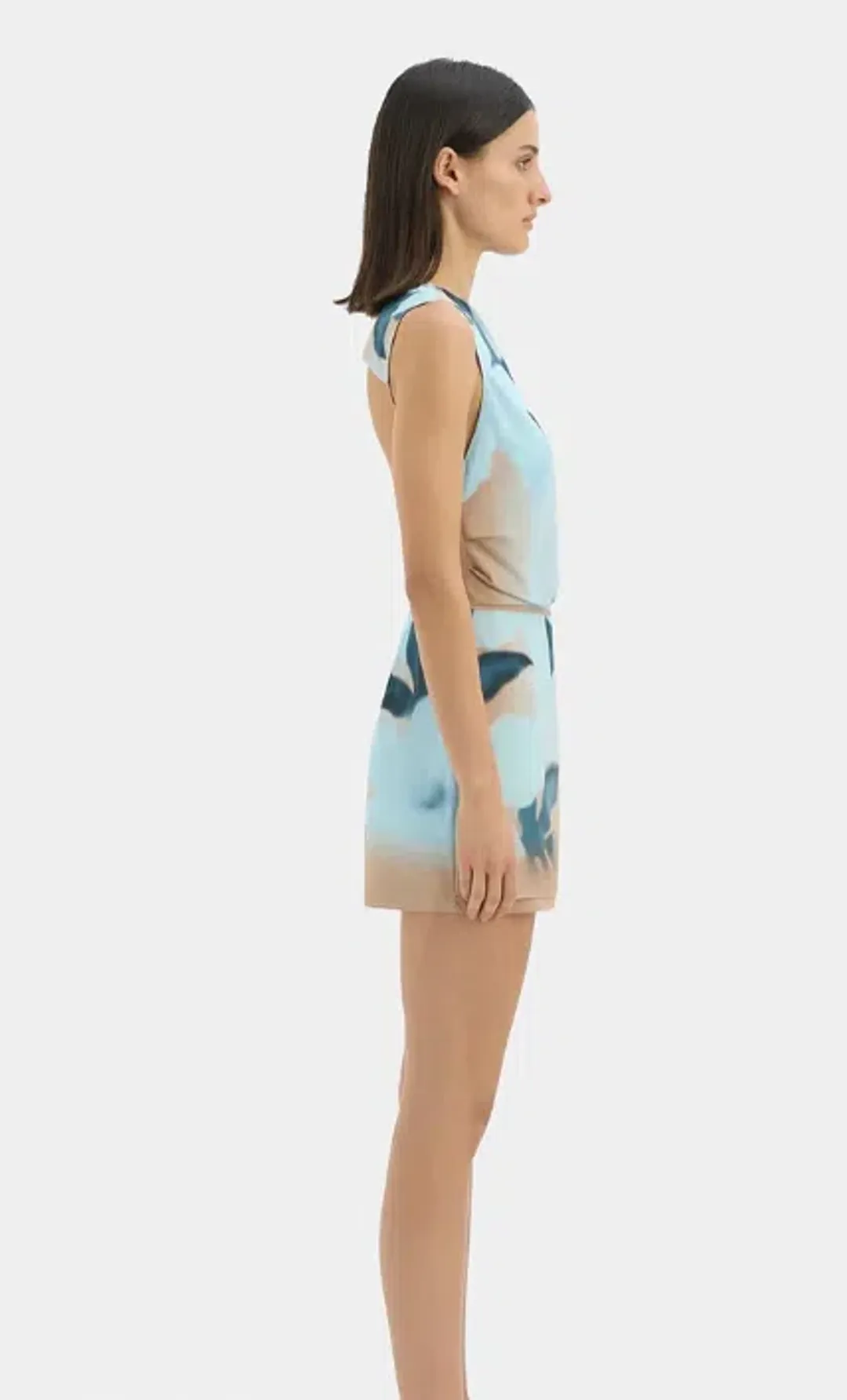 SIR. The Label Serene Mini Dress – Blue Floral sz 8 for rent on The Volte - main image