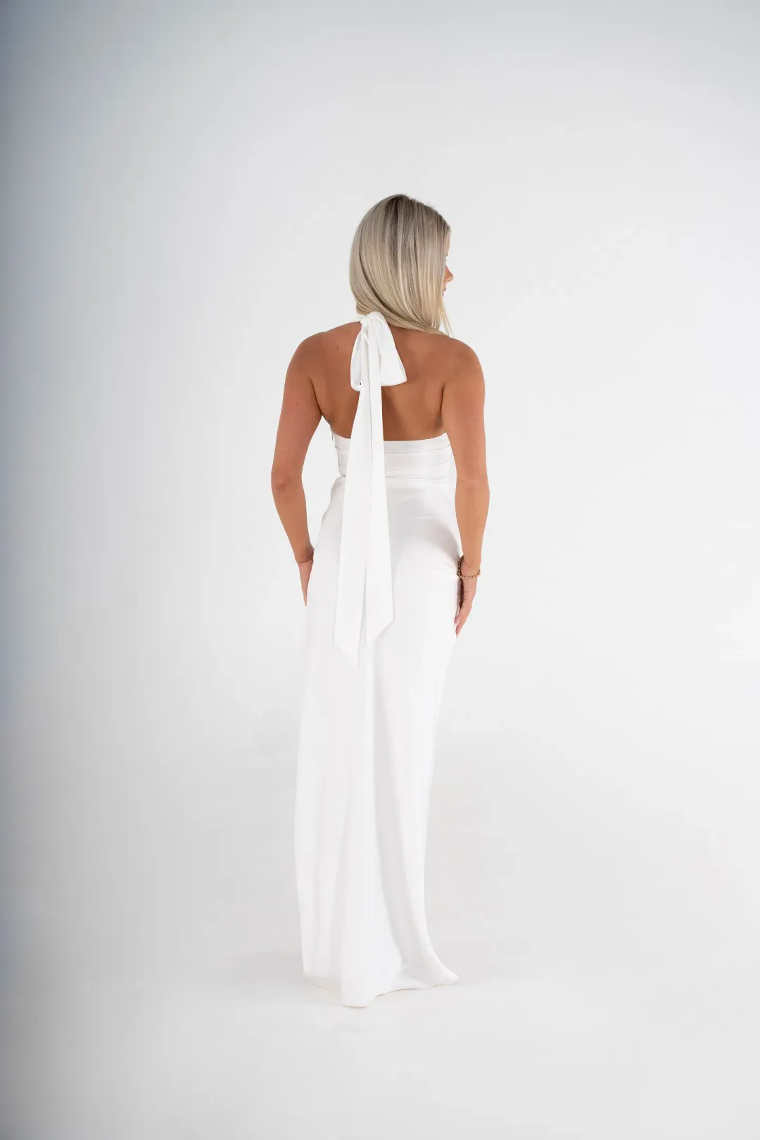 Bianca & Bridgett Gigi Maxi Gown White for rent on The Volte - main image