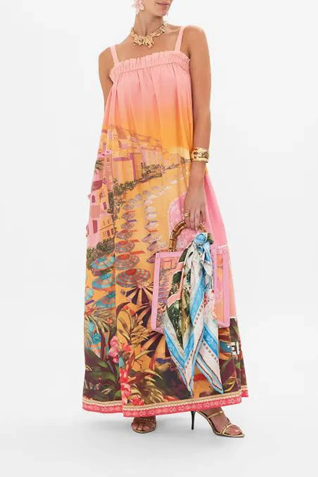 Camilla Wide Strap Sundress Capri Me size XXL for rent on The Volte - main image