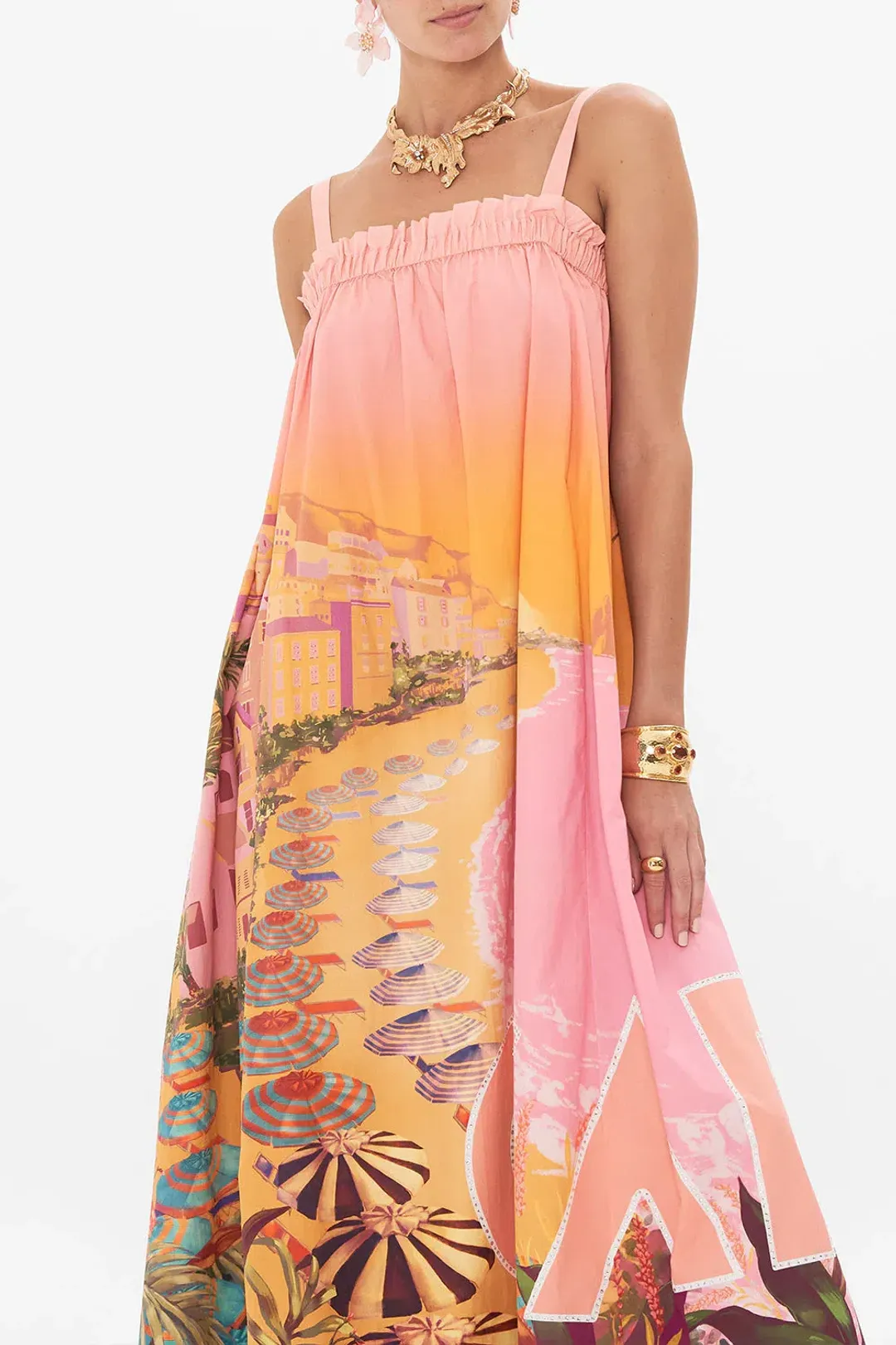 Camilla Wide Strap Sundress Capri Me size XXL for rent on The Volte - main image