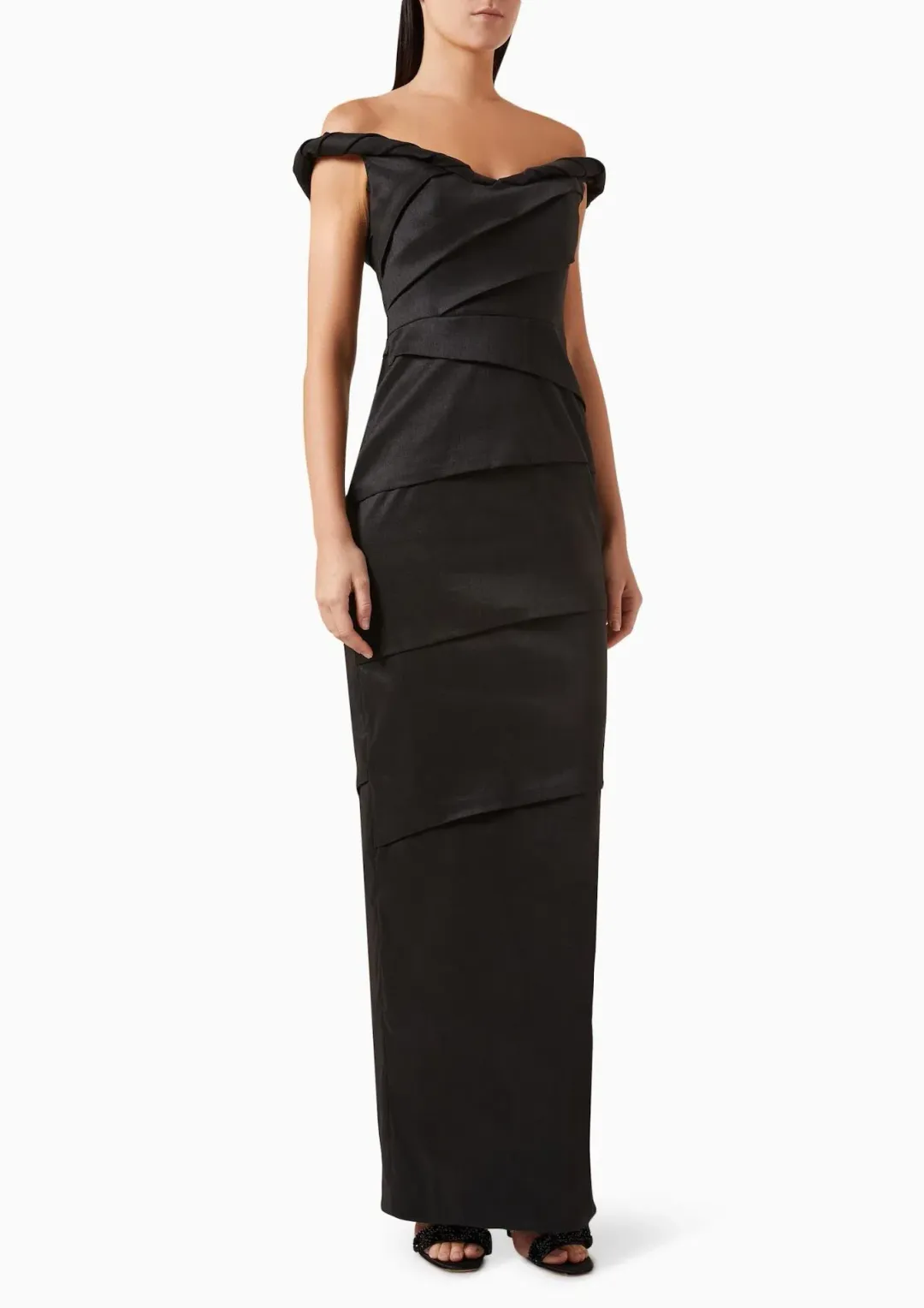 Rachel Gilbert Asha Taffeta Gown in Black Size 2 / AU 10 for rent on The Volte - main image