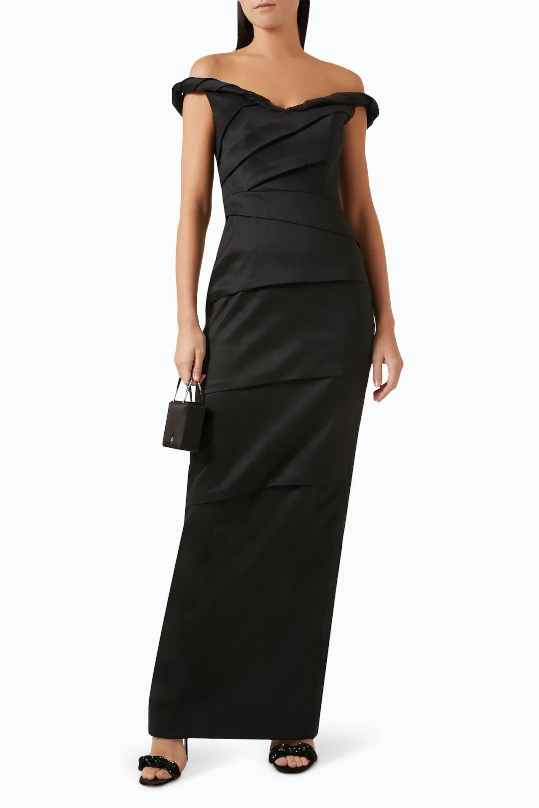 Rachel Gilbert Asha Taffeta Gown in Black Size 2 / AU 10 for rent on The Volte - main image