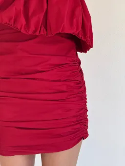 By Nicola Maya Mini Dress in Rouge Size AU 6 for rent on The Volte - image 3