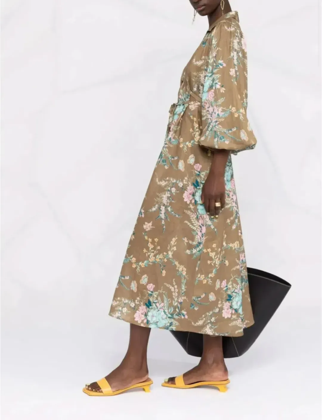 ZIMMERMANN CASSIA WRAP TIE MIDI DRESS SIZE 1/ AU10 for rent on The Volte - main image