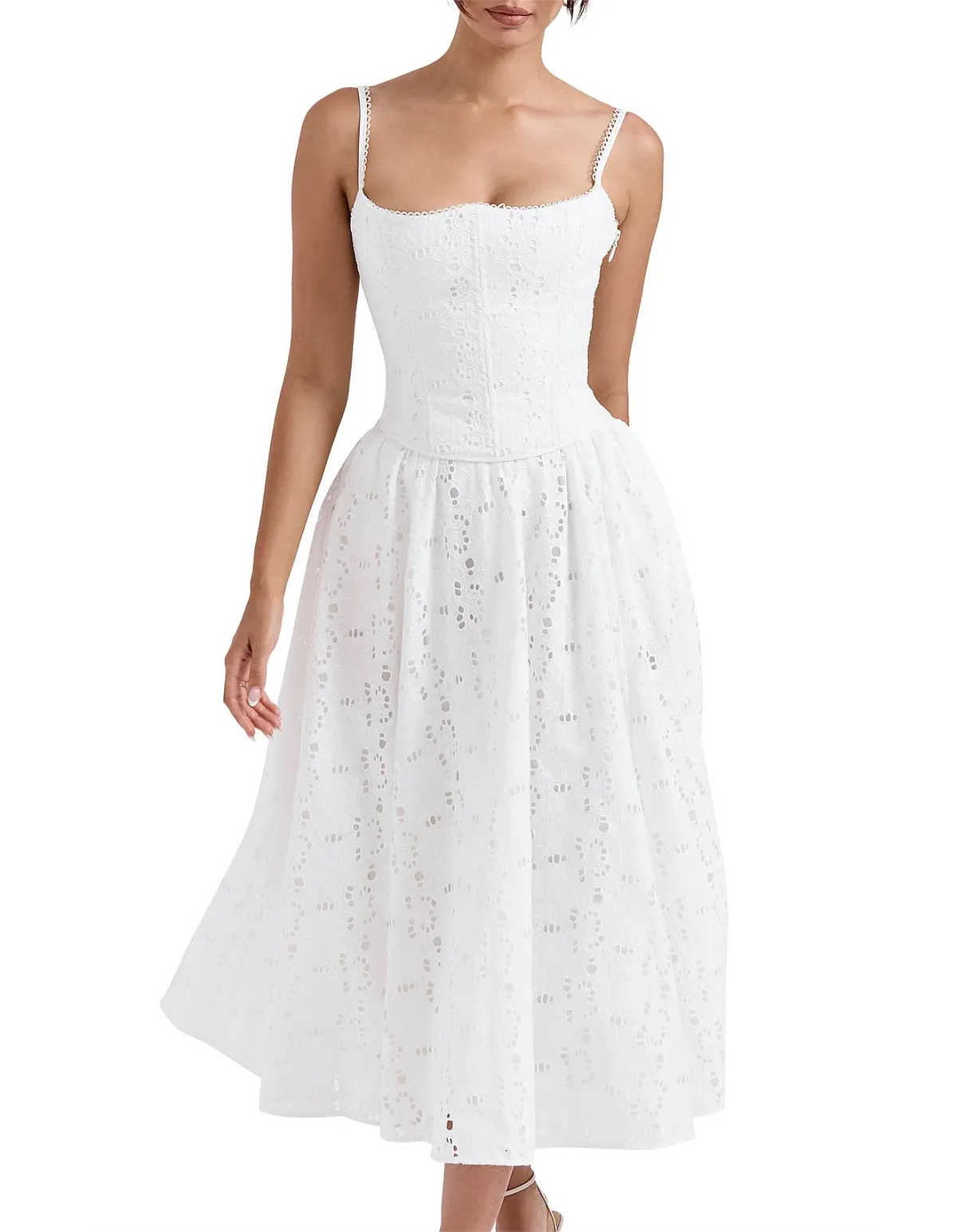 House of CB Francine Midi Skirt XL Cloud Dancer for rent on The Volte - main image