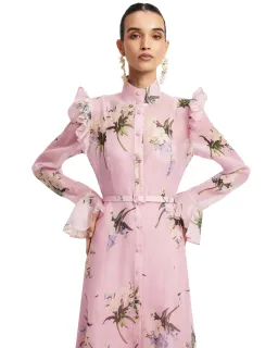 Leo Lin Katrina Butterfly Sleeve Midi Dress Size 12 for rent on The Volte - image 2