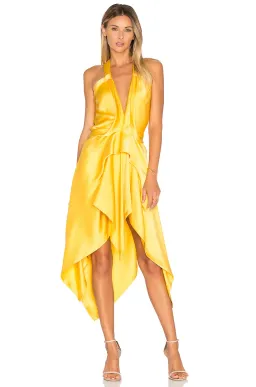 KITX Fluid Drape Dress In Marigold Size 6 for rent on The Volte - image 1