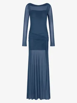 Marabou Long Sleeve Maxi Dress size 12  for rent on The Volte - image 4