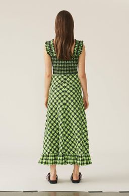 Ganni Seersucker Check Dress for rent on The Volte - image 2