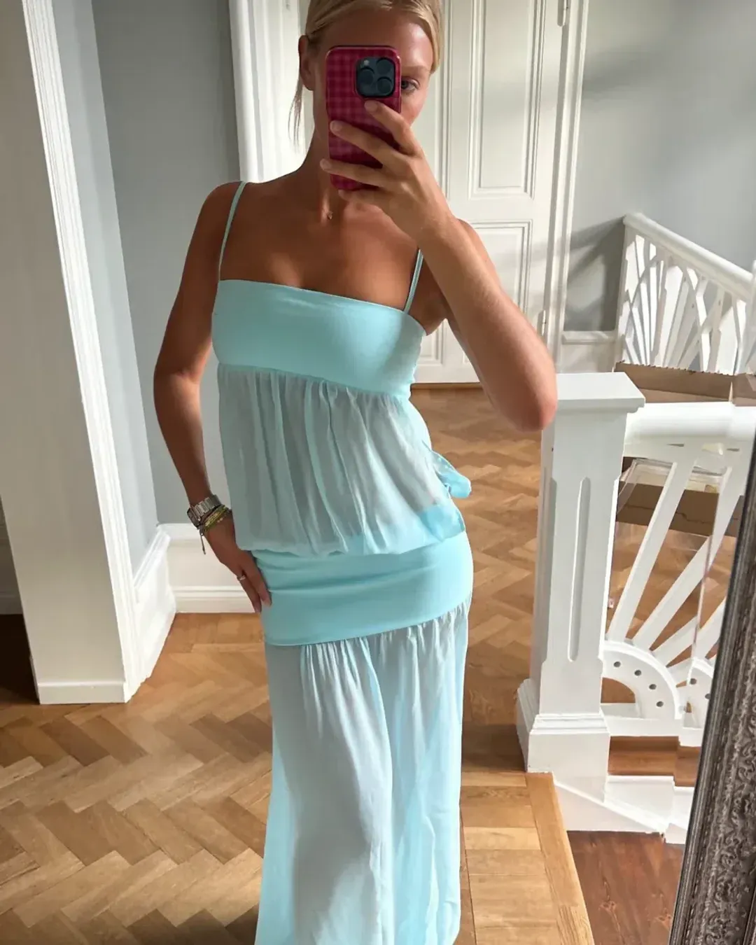 Ance Gria Romeo Gown Aqua size XS for rent on The Volte - main image