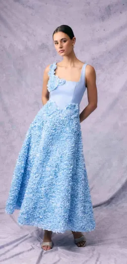 Elliatt- Kaia Floral Maxi Dress- Blue- Size XL for rent on The Volte - image 2