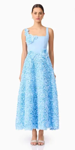 Elliatt- Kaia Floral Maxi Dress- Blue- Size XL for rent on The Volte - image 1
