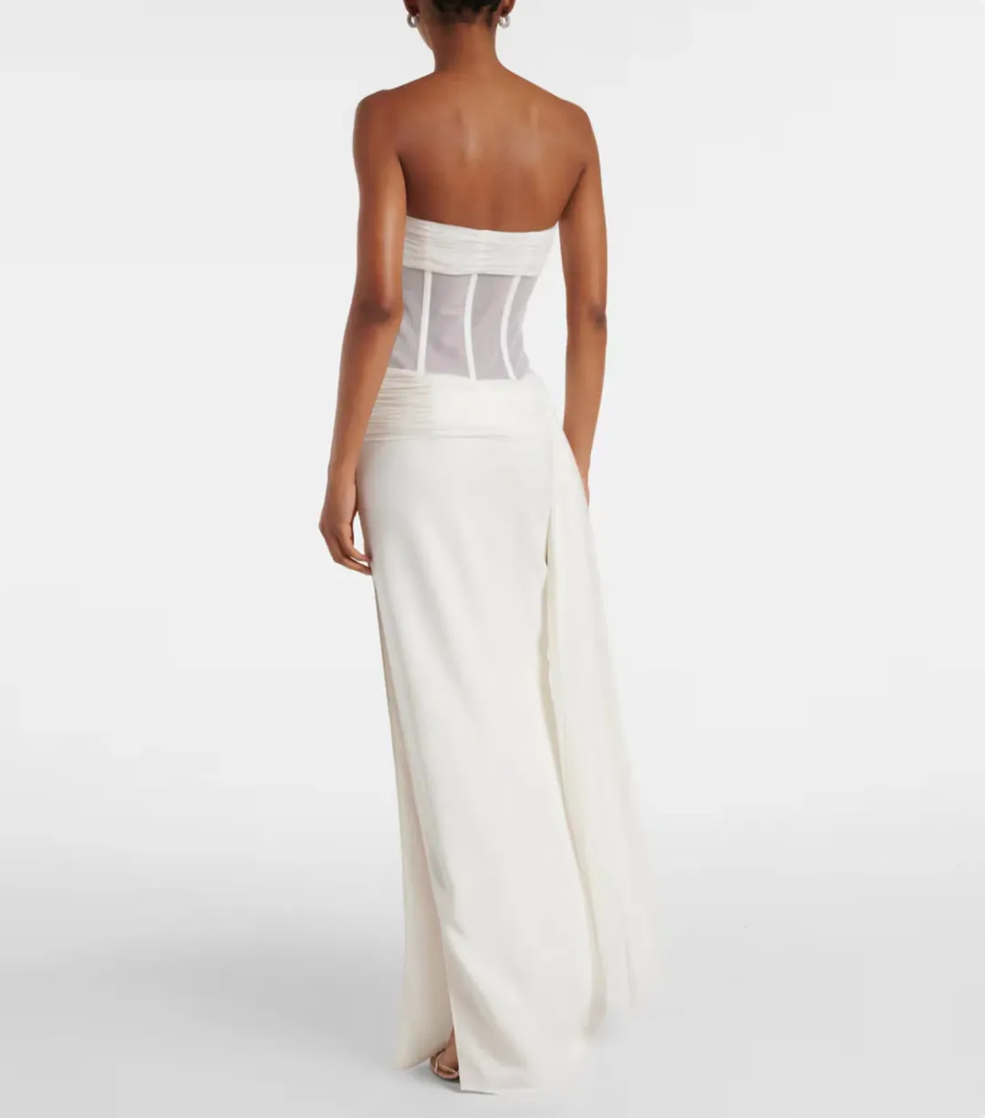 Christopher Esber White Veiled Corset Dress - Size 6 AU for rent on The Volte - main image