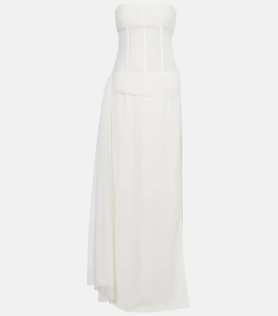 Christopher Esber White Veiled Corset Dress - Size 6 AU for rent on The Volte - main image