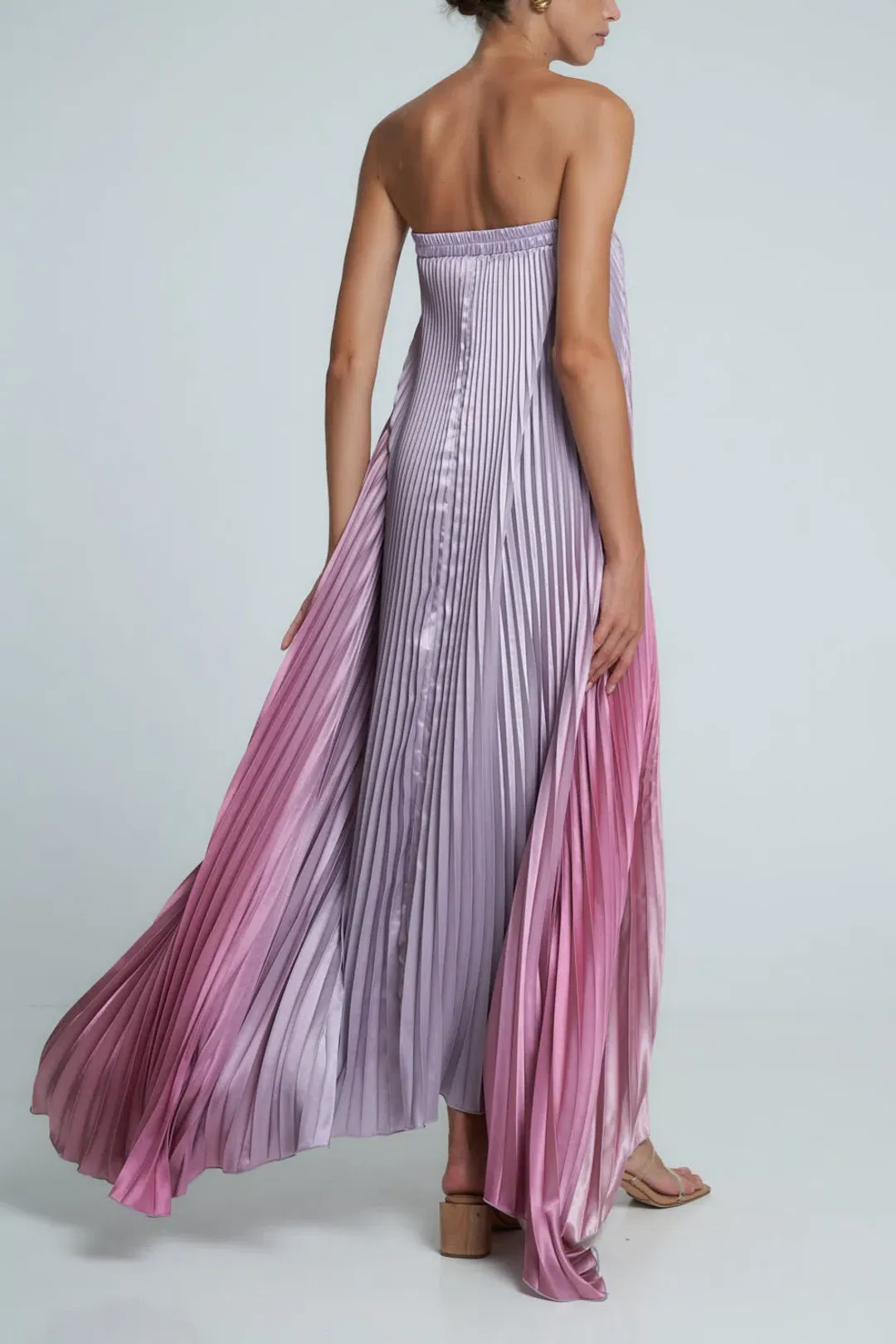 L'idee Bisous Strapless Gown Mauve Ombre Size 8 for rent on The Volte - main image