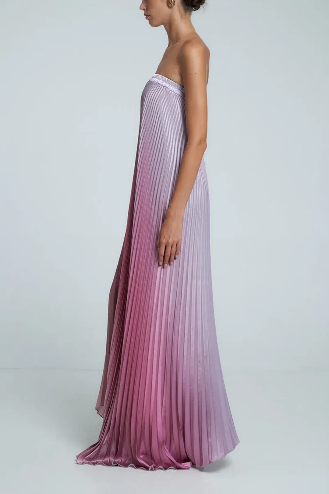L'idee Bisous Strapless Gown Mauve Ombre Size 8 for rent on The Volte - main image